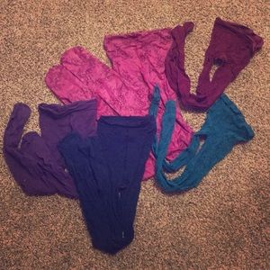 Colored tights bundle NWOT